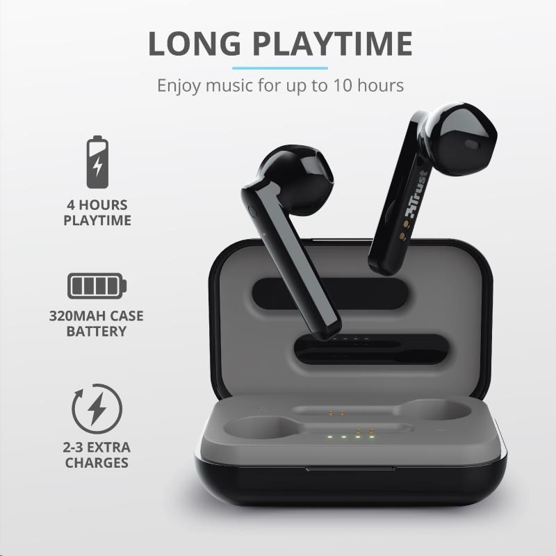  Primo Touch Bluetooth Wireless Earphones - black