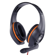 BAZAR - GEMBIRD sluchátka s mikrofonem GHS-05-O, gaming, černo-oranžová, 1x 4-pólový 3,5mm jack - Poškozený obal (Komple