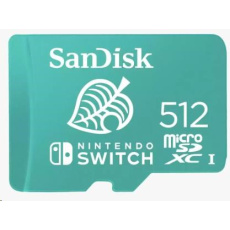 SanDisk MicroSDXC karta 512GB for Nintendo Switch (R:100/W:90 MB/s, UHS-I, V30,U3, C10, A1) licensed Product,Super Mario