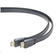 PREMIUMCORD HDMI High Speed + Ethernet plochý kabel, zlacené konektory, 3m