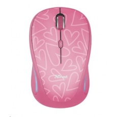 TRUST Myš Yvi Wireless Mouse USB, pink (růžová)