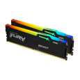 KINGSTON DIMM DDR5 32GB (Kit of 2) 6400MT/s CL32 Non-ECC FURY Beast RGB XMP, Černá