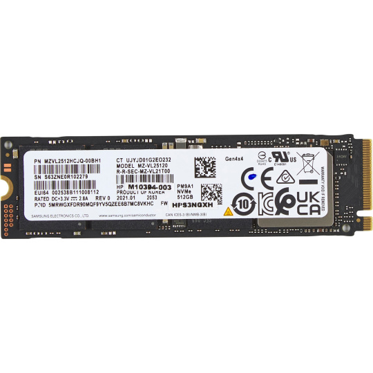 HP 512GB PCI-e 4x4 NVMe M.2 SSD