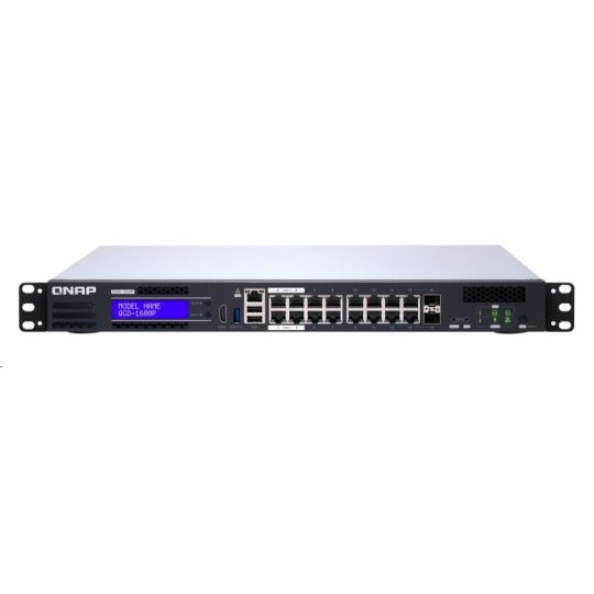 QNAP QGD-1600P-8G (4C/Celeron J4115/1,8-2,5GHz/8GBRAM/2xSATA/14xGbE/2xGbE+SFP/1xUSB3.0/2xUSB2.0/2xPCIe/1xHDMI/PoE)