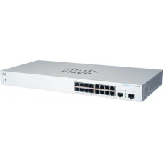 Cisco switch CBS220-16T-2G (16xGbE,2xSFP,fanless)