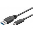 PremiumCord Kabel USB 3.1 konektor C/male - USB 3.0 A/male, černý, 2m