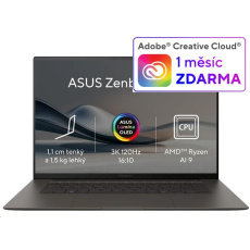 ASUS NTB Zenbook S (UM5606WA-OLED221X), AI 9 HX 370, 16" 2880 x 1800, 32GB, 1TB SSD, AMD Radeon, W11 Pro, Gray