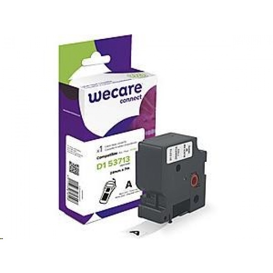 WECARE ARMOR páska pro DYMO S0720930, černá/bílá, 24mm x 7m