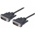 MANHATTAN kabel DVI-D Dual Link Male to DVI-D Dual Link Male, Black, 1.8 m