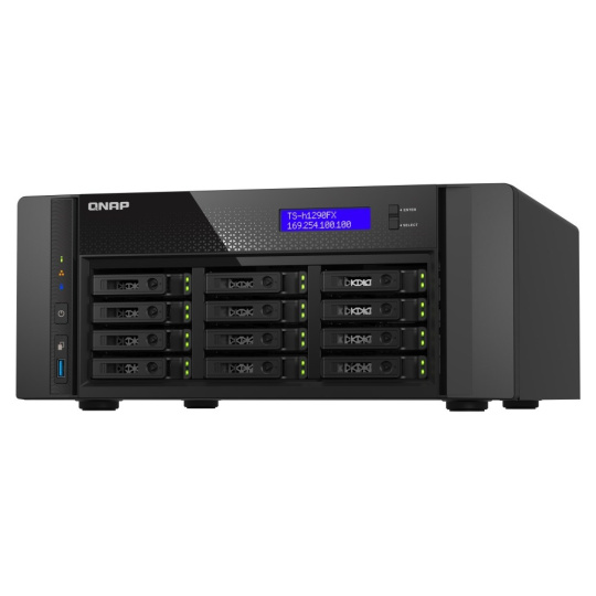 QNAP TS-h1290FX-7302P-256G (16C/EPYC7302P/3,3GHz/256GBRAM/12xU.2/2x2,5GbE/2xSFP28/3xUSB3.2/4xPCIe)