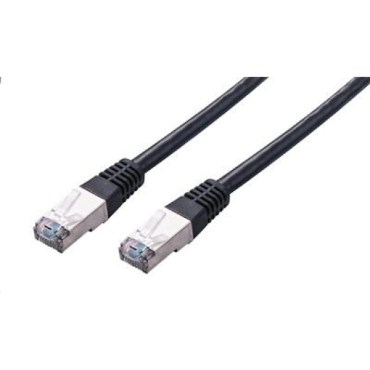 C-TECH kabel patchcord Cat5e, FTP, černý, 2m