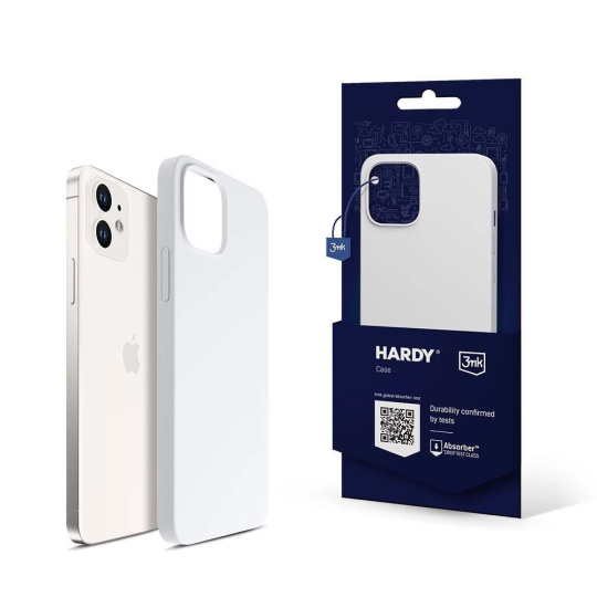 3mk ochranný kryt Hardy Silicone MagCase pro Apple iPhone 12, bílá