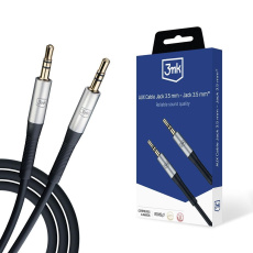 3mk audio kabel 3,5 mm jack - 3,5 mm jack, délka 1 m, černá