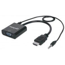 MANHATTAN převodník z HDMI na VGA + audio (HDMI Male to VGA Female, with audio, Blister)