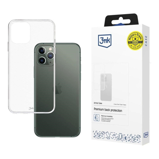 3mk ochranný kryt Armor case pro Apple iPhone 11 Pro, čirý