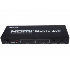 PremiumCord HDMI matrix switch 4:2,s audiem, rozlišení 4Kx2K