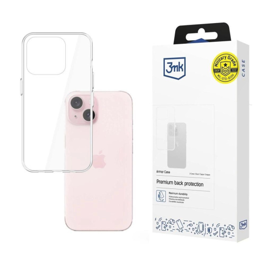 3mk All-Safe ochranný kryt Armor case pro Apple iPhone 15, čirá