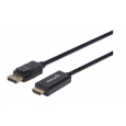 MANHATTAN Kabel DisplayPort na HDMI, 1m, černý