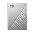 WD My Passport Ultra 4TB, Externí HDD, USB-C 3.0, stříbrná