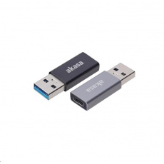 AKASA adaptér USB3.1 Gen2 Type-C na Type-A (F/M), 2ks v balení