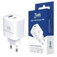 3mk nabíječka do sítě Hyper Charger 33W, GaN, 1x USB-C (PD) + 1x USB, bílá